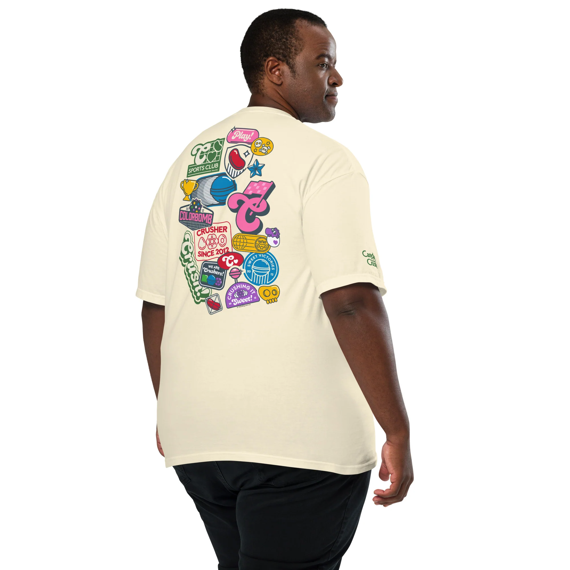 Candy Crush Sports Club Patches Adult T-Shirt - Image 5