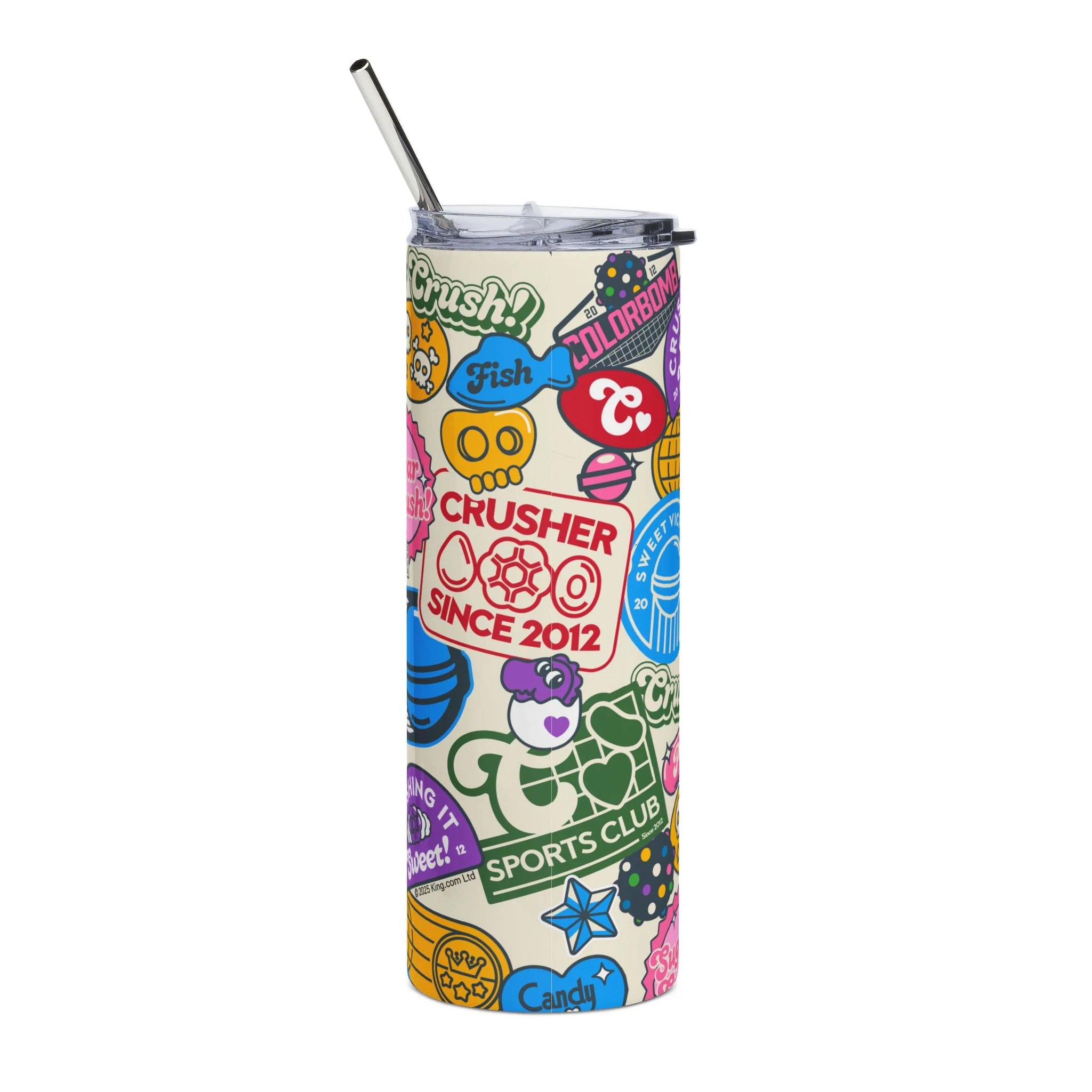 Candy Crush Sports Club Patches Stainless Steel Tumbler - Image 3