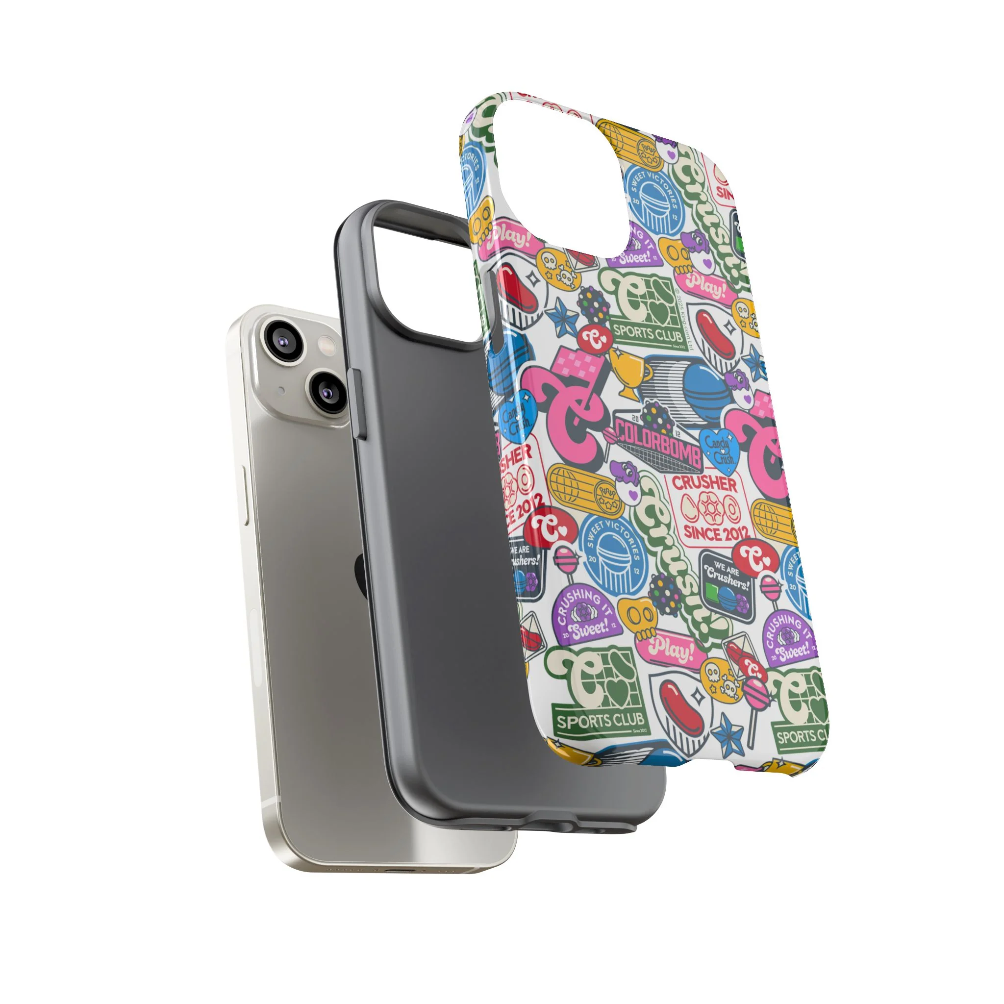 Candy Crush Sports Club Patches Tough Phone Case - Image 38