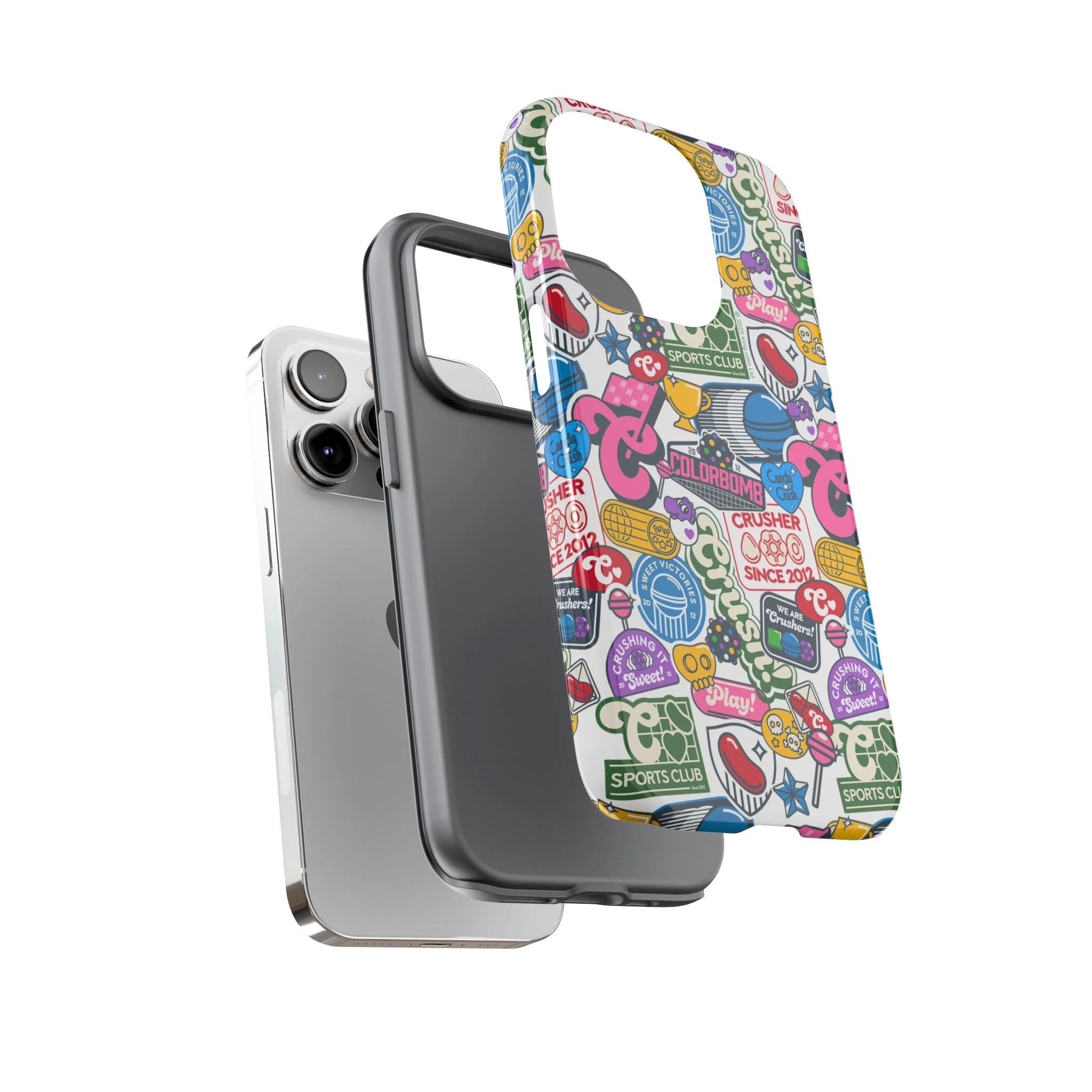 Candy Crush Sports Club Patches Tough Phone Case - Image 40