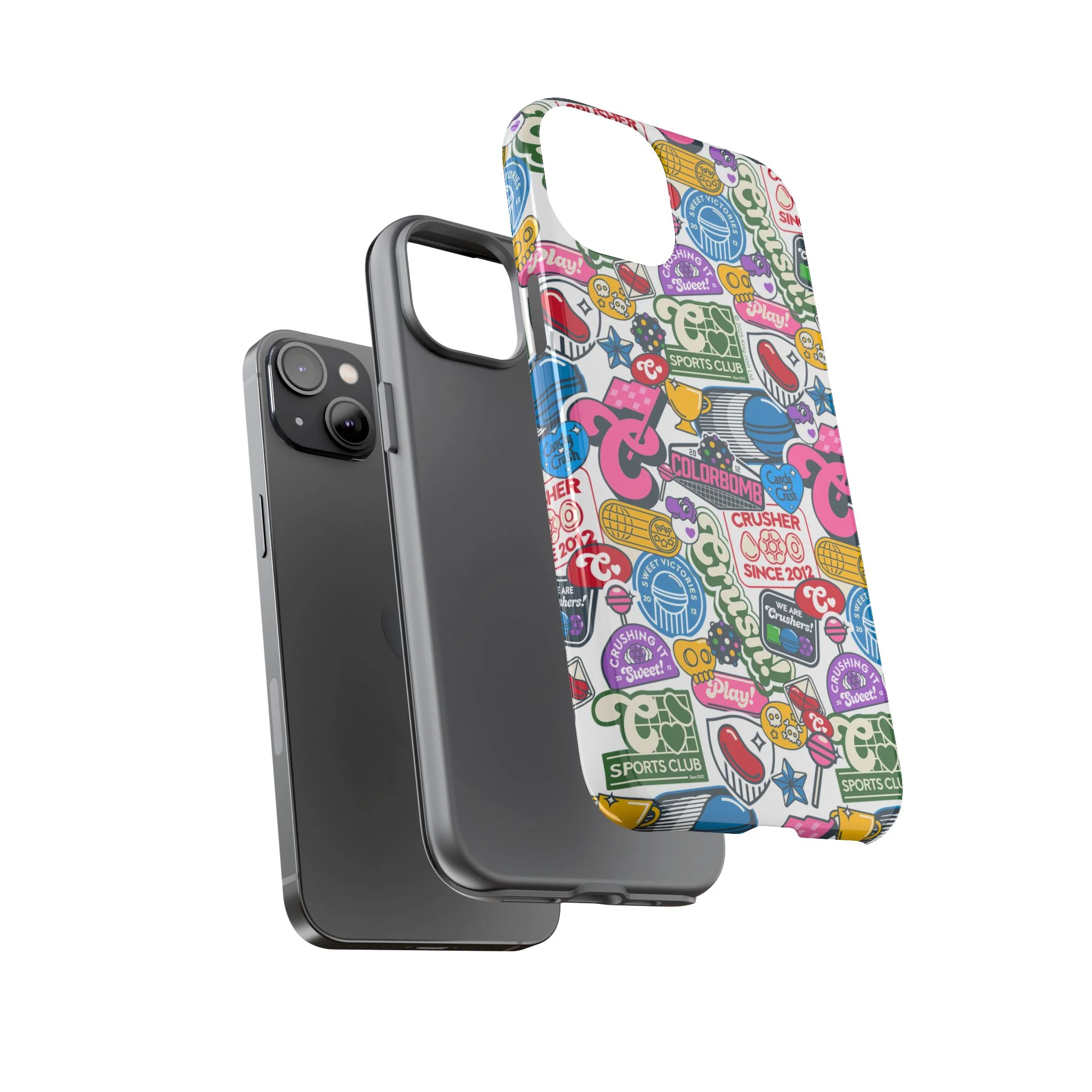 Candy Crush Sports Club Patches Tough Phone Case - Image 42
