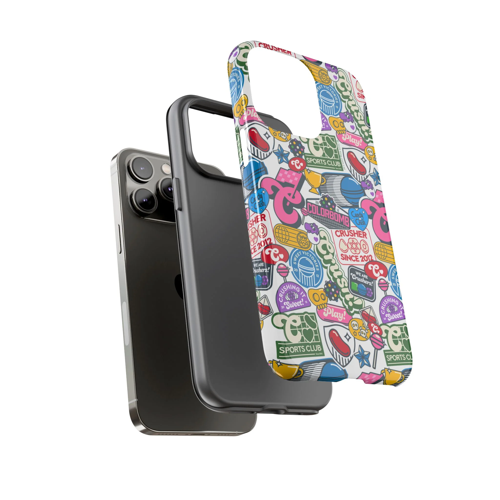 Candy Crush Sports Club Patches Tough Phone Case - Image 44