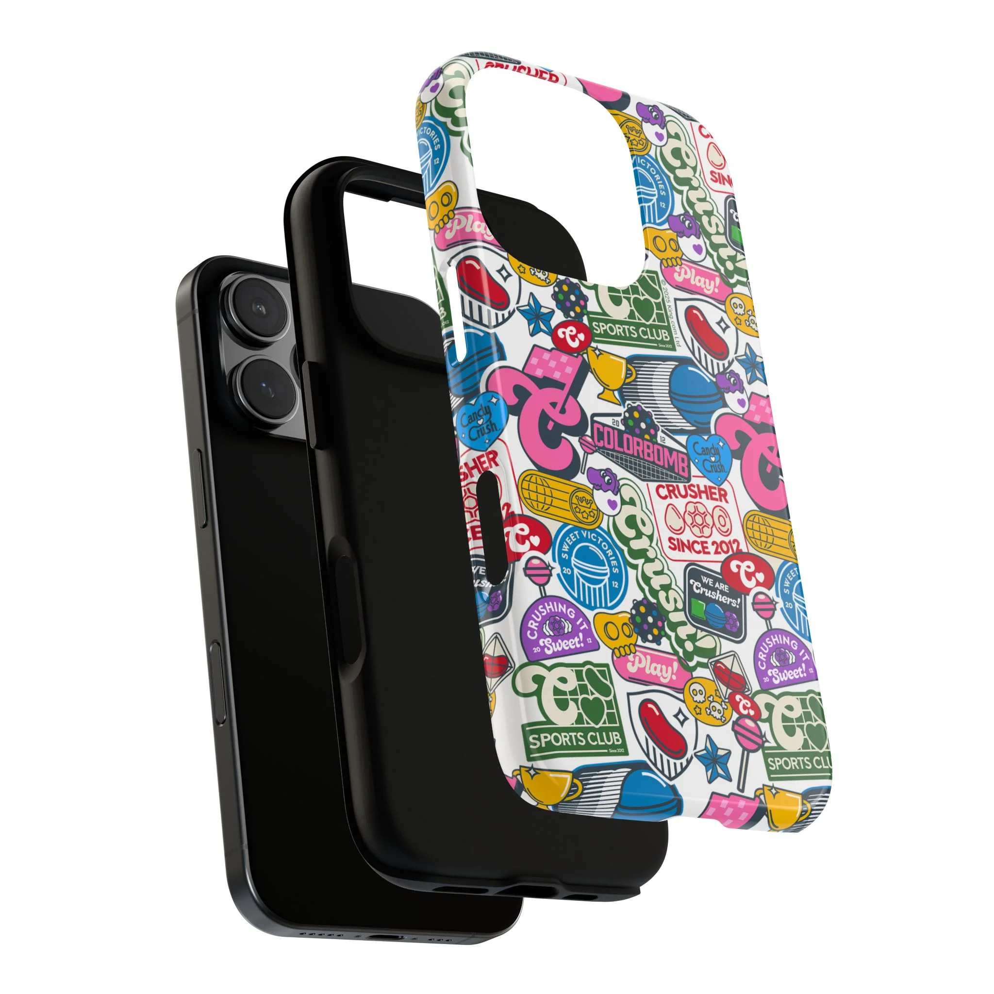 Candy Crush Sports Club Patches Tough Phone Case - Image 79