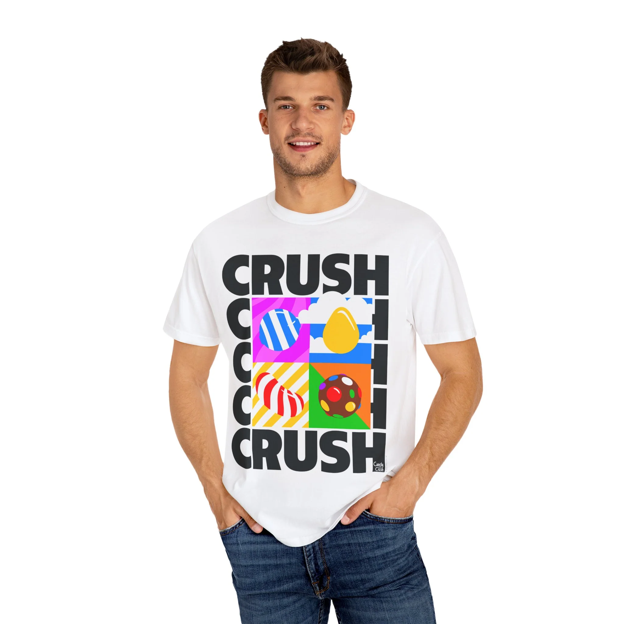 Candy Crush Crush, Crush, Crush Unisex T-Shirt - Image 3