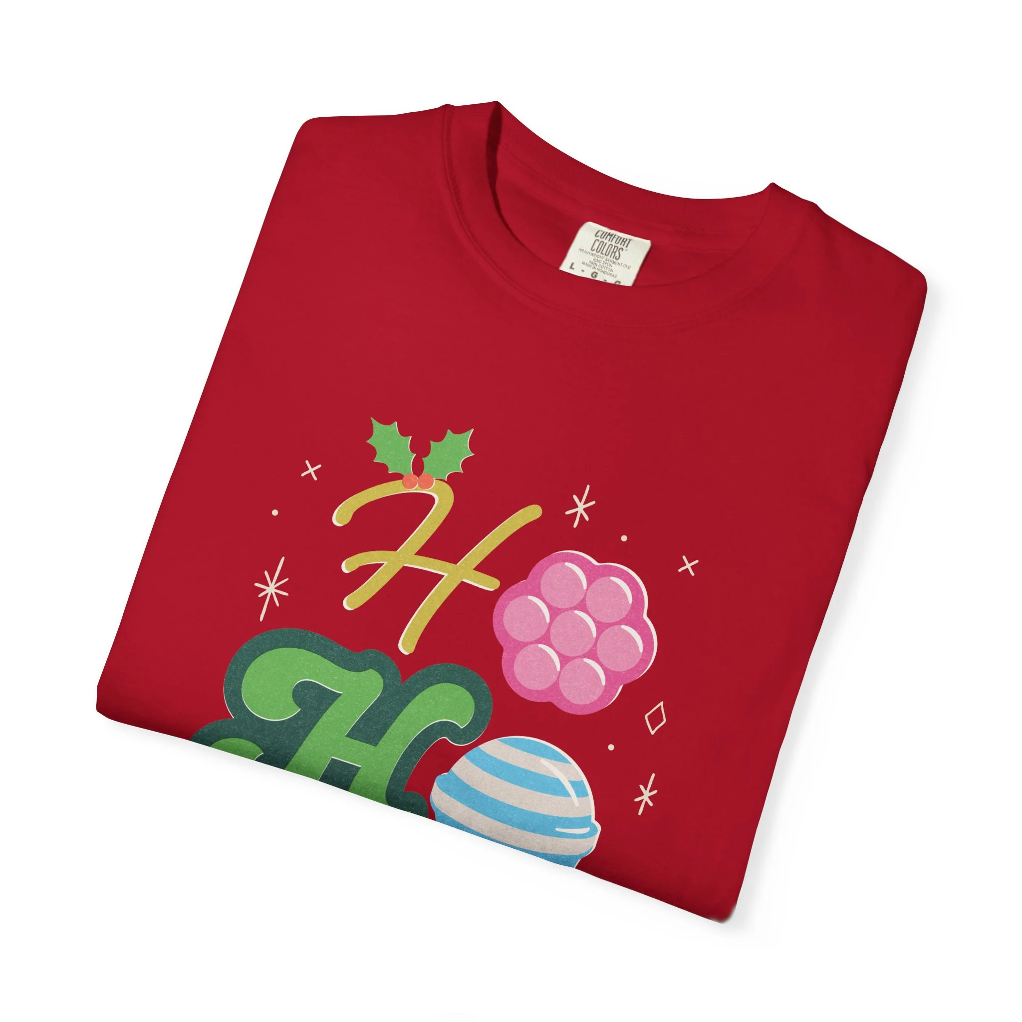 Candy Crush Comfort Colors T-Shirt Ho, Ho, Ho - Image 3