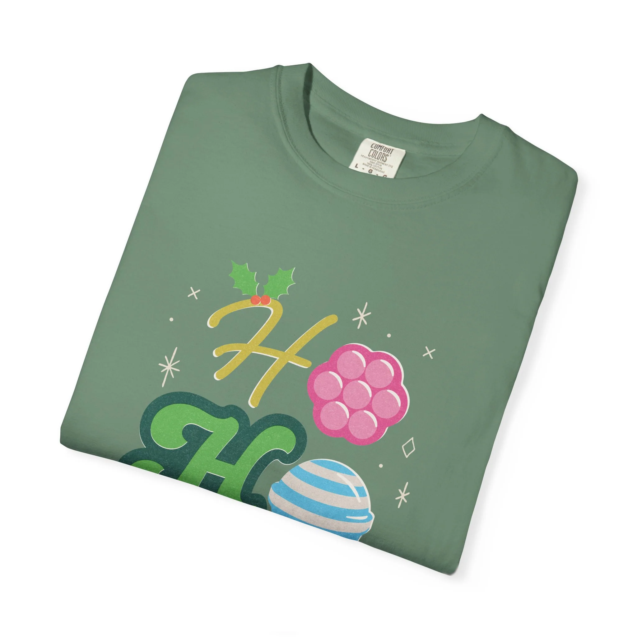 Candy Crush Comfort Colors T-Shirt Ho, Ho, Ho - Image 7